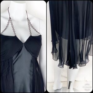 NEW-MARISA kenson MKC sophia black halter dress